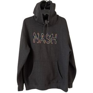 Nash, Nashville, Dark Gray Hoodie Pullover Kangaroo Pocket XL Lane Seven Rainbow
